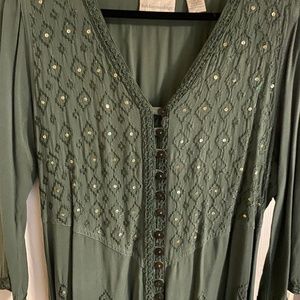 Vintage Green Boho dress